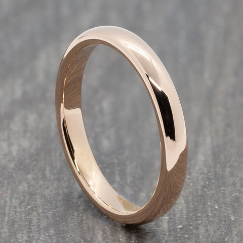 3mm rose gold tungsten ring