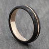 4mm Faceted Black Tungsten Ring