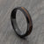 Black 4mm Tungsten Ring with Wood Inlay