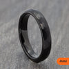 Black Tungsten Hammered Court Ring – 4mm, 6mm, 8mm