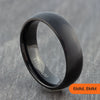 Black Titanium Matte Court Ring – 6mm, 8mm