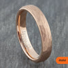 Rose Gold Tungsten Hammered Court Ring – 4mm, 6mm, 8mm