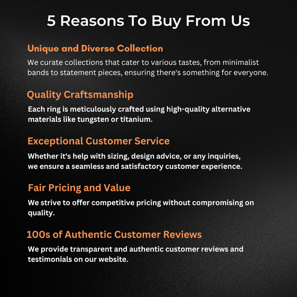 Black Tungsten Ring with Rose Gold Groove