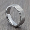 Silver 6mm Brushed Tungsten Ring