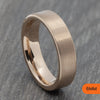 Rose Gold Tungsten Flat Court Ring – 4mm, 6mm, 8mm