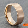 Rose Gold Tungsten Flat Court Ring – 4mm, 6mm, 8mm