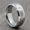 Two Tone 8mm Silver Tungsten Ring