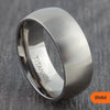 Silver Titanium Brushed Court Ring – 4mm, 6mm, 8mm