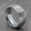Brushed Silver 8mm Tungsten Ring