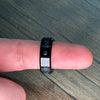 Blue Carbon Fibre & CZ Celtic Tungsten Ring