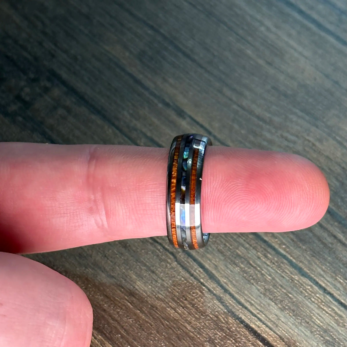 Tungsten koa 2025 wood bracelet