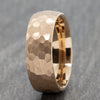 Hammered 8mm Rose Gold Tungsten Ring