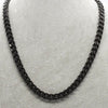black cuban curb necklace