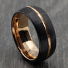 Black & Rose Gold 8mm Tungsten Ring