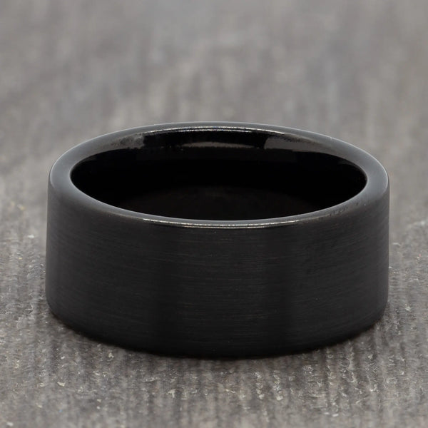 10mm Brushed Black Tungsten Band