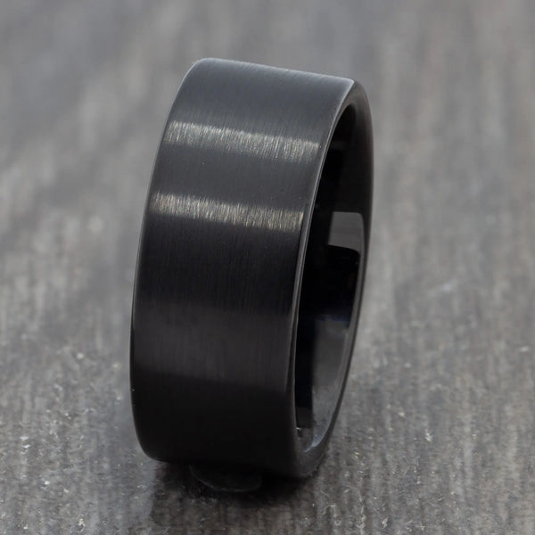 10mm Brushed Black Tungsten Band