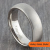 Silver Titanium Brushed Court Ring – 4mm, 6mm, 8mm