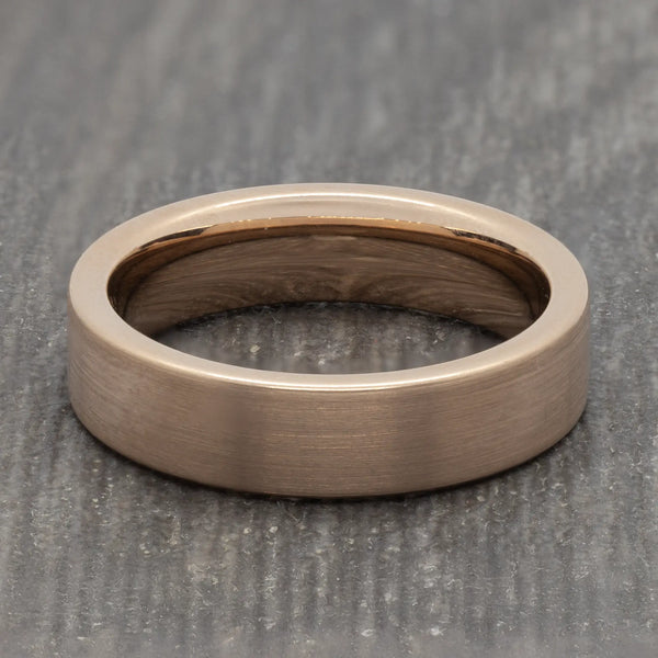 Brushed Rose Gold 6mm Tungsten Ring