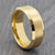 8mm Gold Tungsten Brushed Court Ring