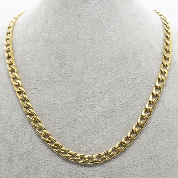 gold cuban curb necklace