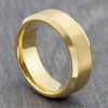 8mm Gold Tungsten Brushed Court Ring