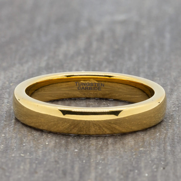 4mm Gold Tungsten Ring