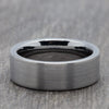 Silver 8mm Brushed Tungsten Ring