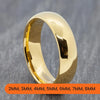 Classic Gold Tungsten Court Ring – 2mm, 3mm, 4mm, 5mm, 6mm, 7mm, 8mm