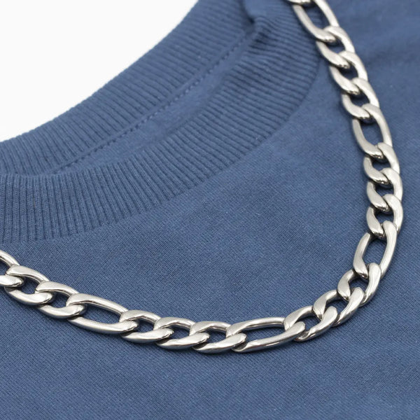 mens 10mm figaro necklace