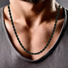 mens 3mm black rope chain