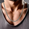 mens 3mm silver spiga chain