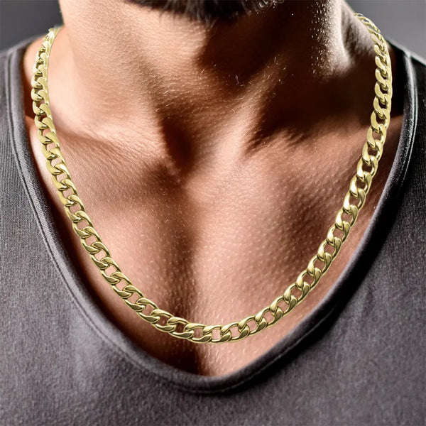 mens 6mm gold curb chain
