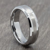 Two Tone 6mm Silver Tungsten Ring