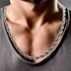 mens 6mm silver rope chain