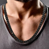 mens 7mm black curb chain