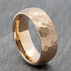 Hammered 8mm Rose Gold Tungsten Ring