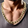 mens 9mm gold curb chain
