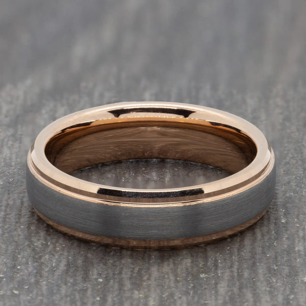 Two Colour 6mm Tungsten Ring