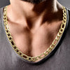 mens gold 8mm figaro chain