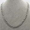 mens silver figaro necklace