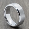 Silver 8mm Mens Tungsten Ring