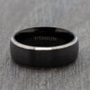 womens black titanium ring