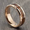 6mm Rose Gold & Wood Tungsten Ring