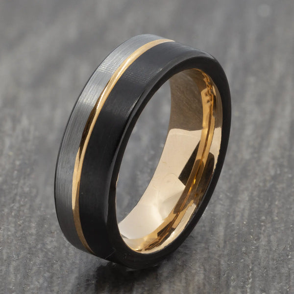 rose gold mens ring