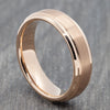 Two Tone 6mm Rose Gold Tungsten Ring