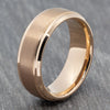 Two Tone 8mm Rose Gold Tungsten Ring