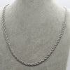 silver 3mm rope necklaces