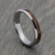 Silver 4mm Tungsten Ring with Wood Inlay