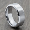 Silver 8mm Mens Tungsten Ring