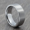 Silver 8mm Brushed Tungsten Ring